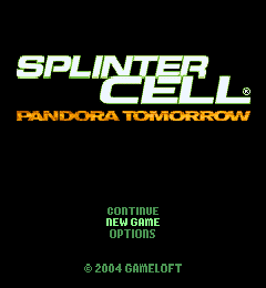 Tom Clancy's Splinter Cell: Pandora Tomorrow [J2ME] (video game